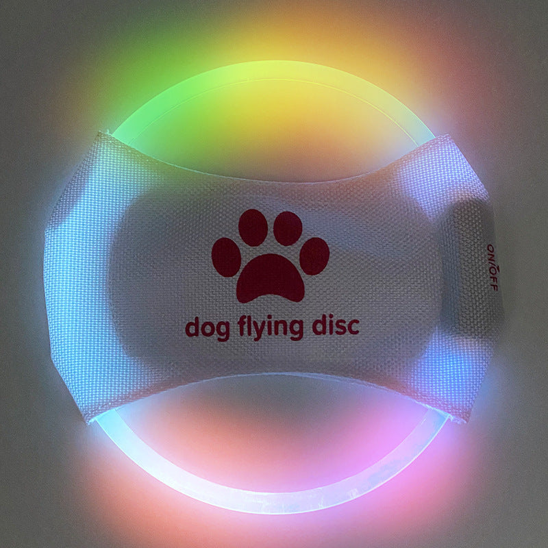 Dog Flying Discs Light Glowing LED LuminousTrainning Interactive Toys Game