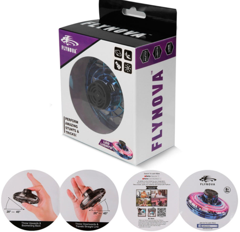 Mini Fingertip Gyro Interactive Decompression Toy Drone LED UFO